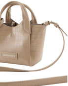 Shopper Piccola con Finish Stampa Cocco e Charm Logo-Borse a mano-Emporio Armani-Vittorio Citro Boutique