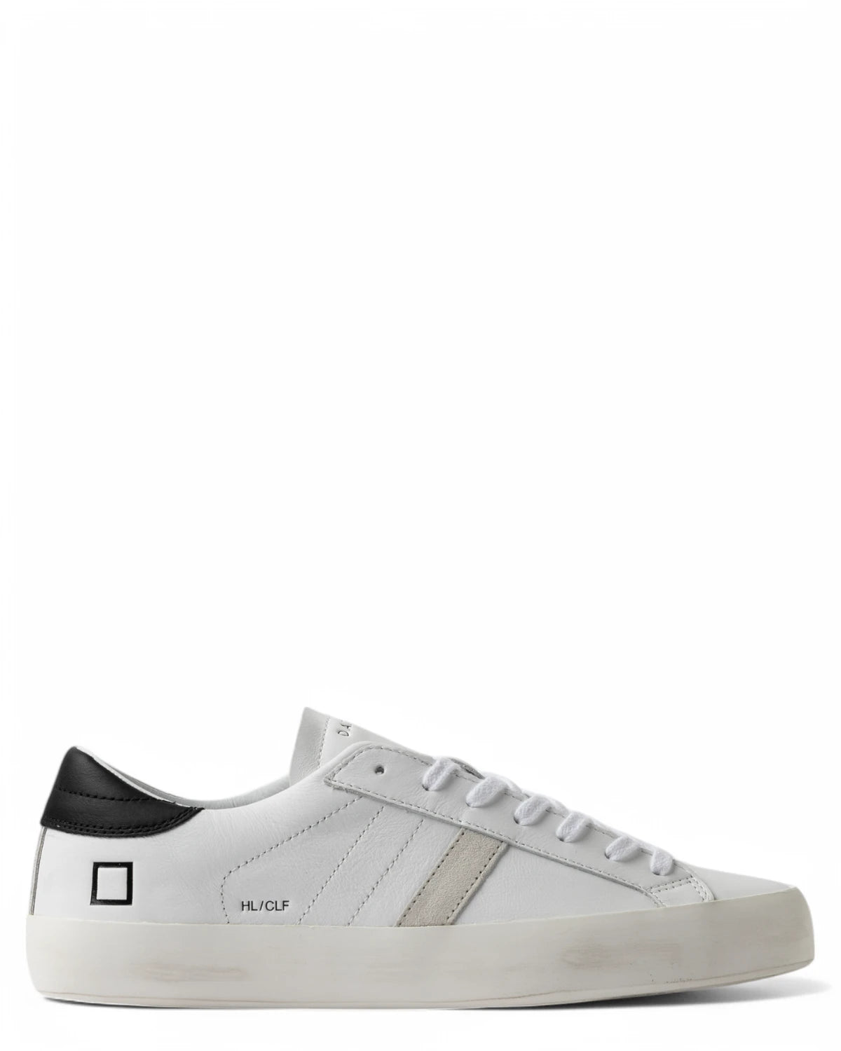 Sneakers Hill Low Calf White-Black-D.A.T.E.-Sneakers-Vittorio Citro Boutique