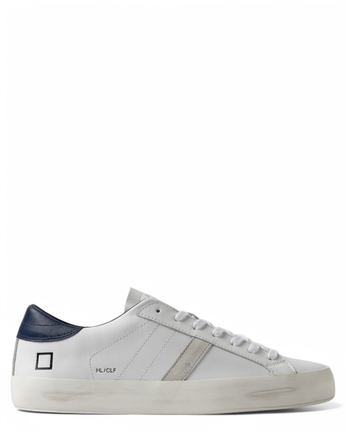 Sneakers Hill Low Calf White-Blue-Sneakers-D.A.T.E.-Vittorio Citro Boutique