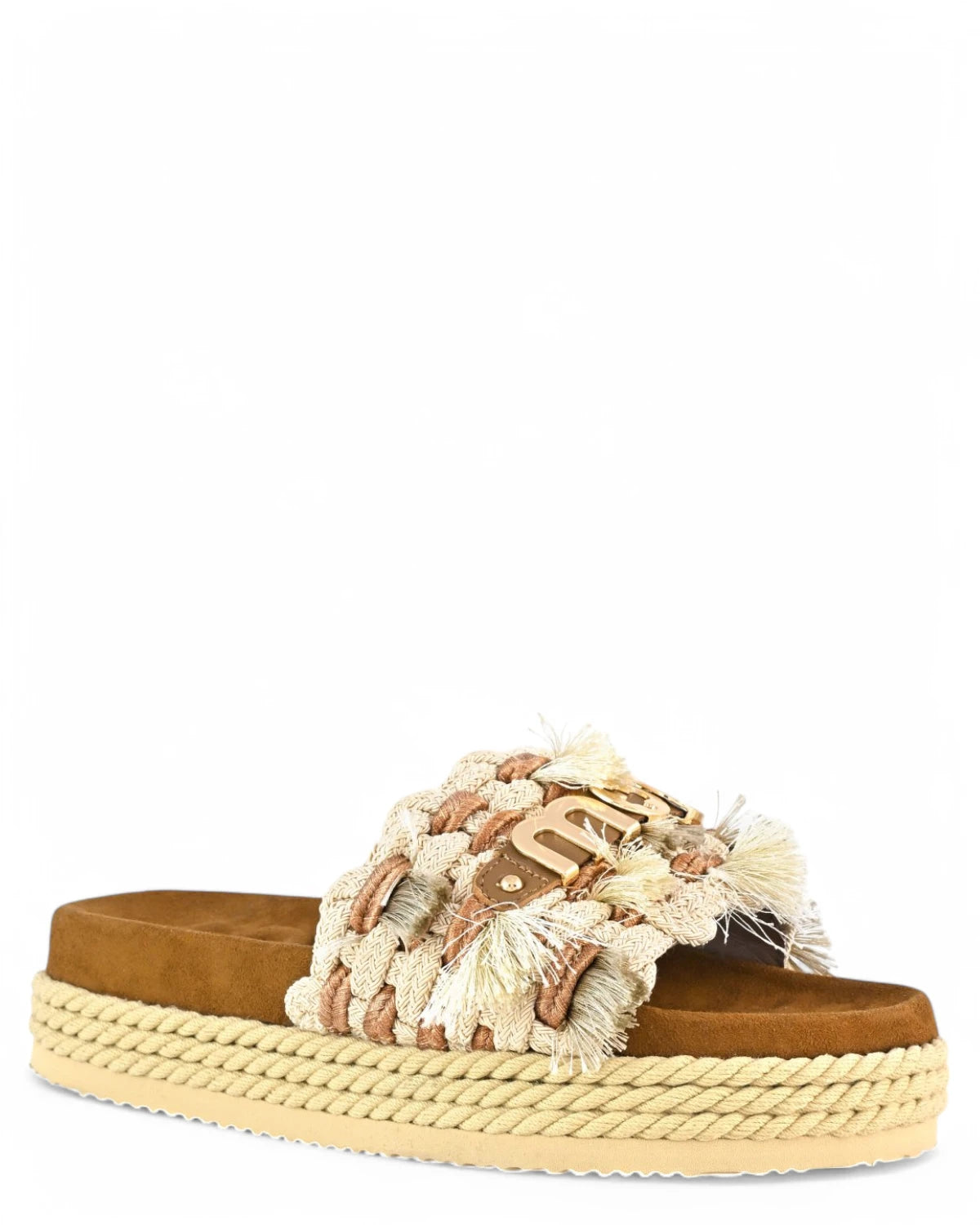 Monoband Rope Sandal Fringes Mou con Frange-Mou-Ciabatte-Vittorio Citro Boutique