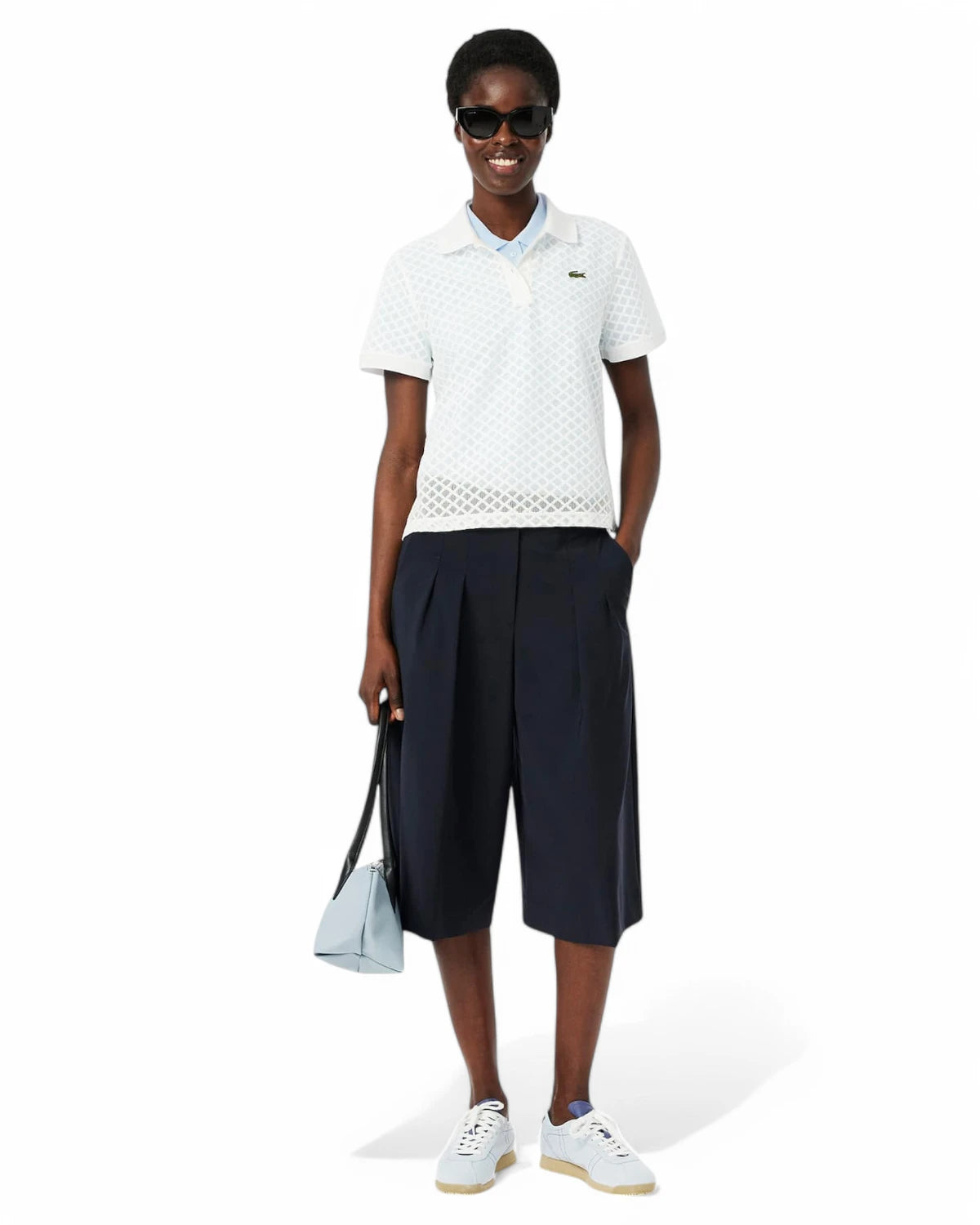 Polo da Donna Lacoste Slim Fit in Piqué di Cotone Stretch-Polo-LACOSTE-Vittorio Citro Boutique