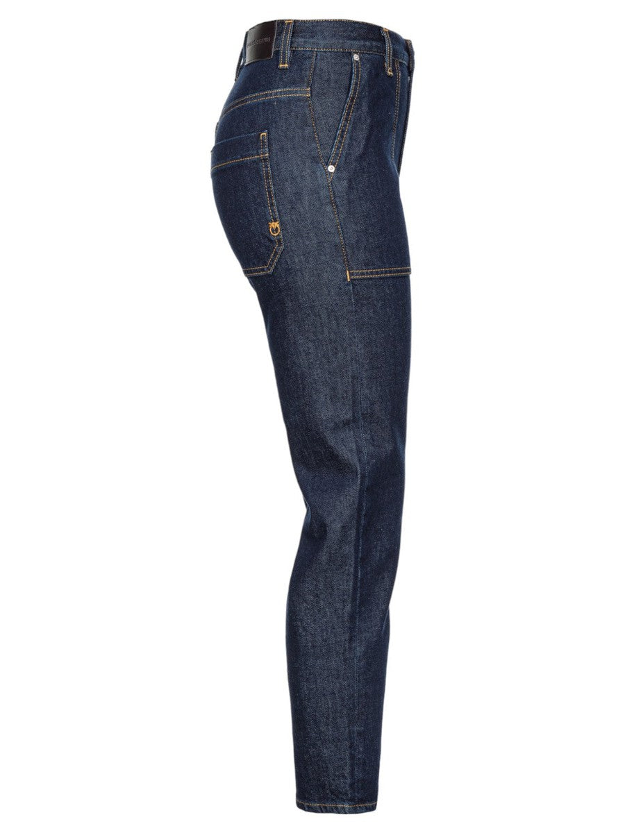 Jeans Chino in Denim Scuro Blu Modello Cloe-Pinko-Jeans-Vittorio Citro Boutique