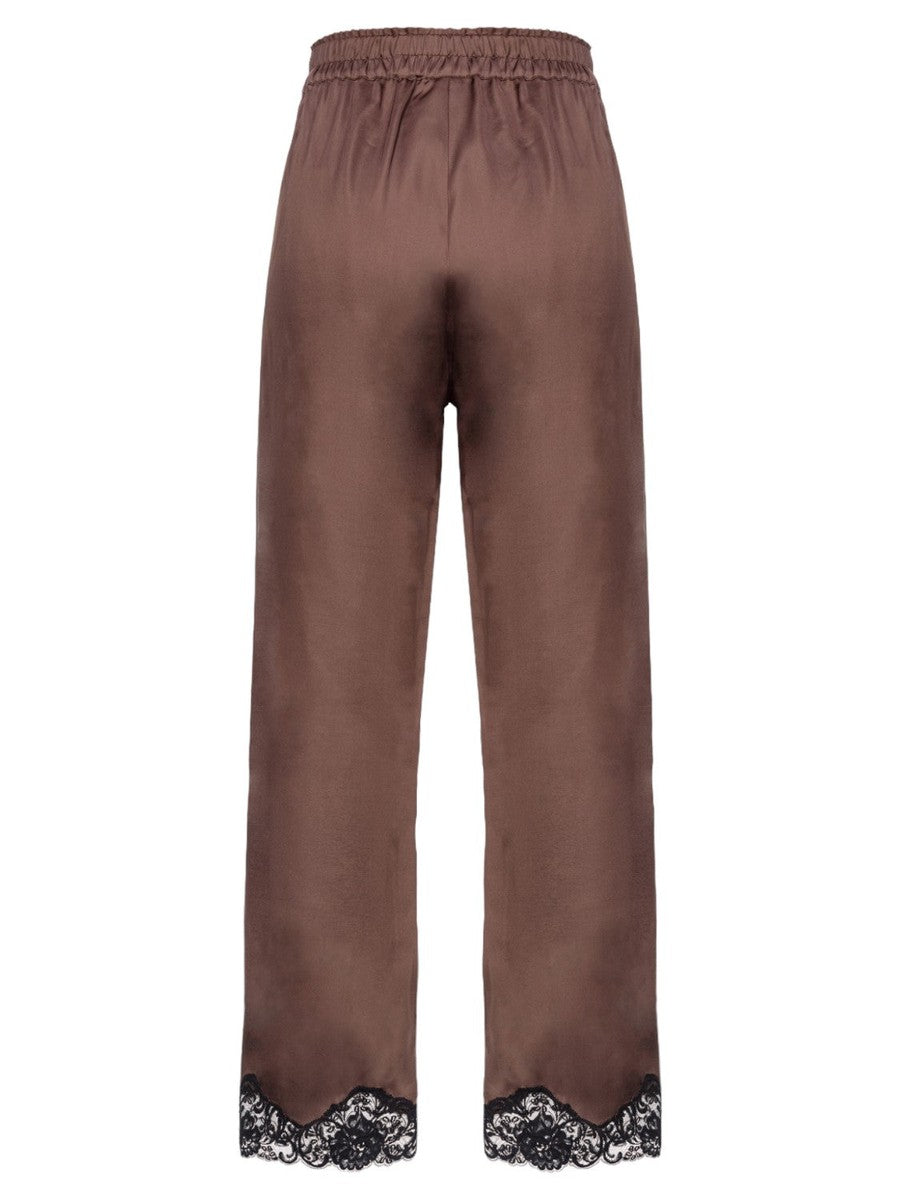 Pendolo Pantaloni con bordo in pizzo-Pinko-Pantaloni-Vittorio Citro Boutique