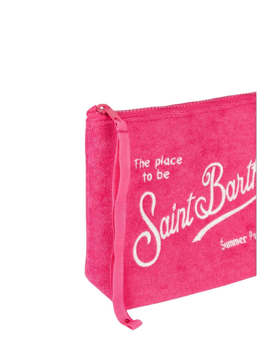 Pochette Aline in spugna fucsia-Mc2 Saint Barth-Pochette-Vittorio Citro Boutique