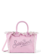 Borsa Colette in Tela di Cotone Rosa con Strass-Mc2 Saint Barth-Borse a mano-Vittorio Citro Boutique