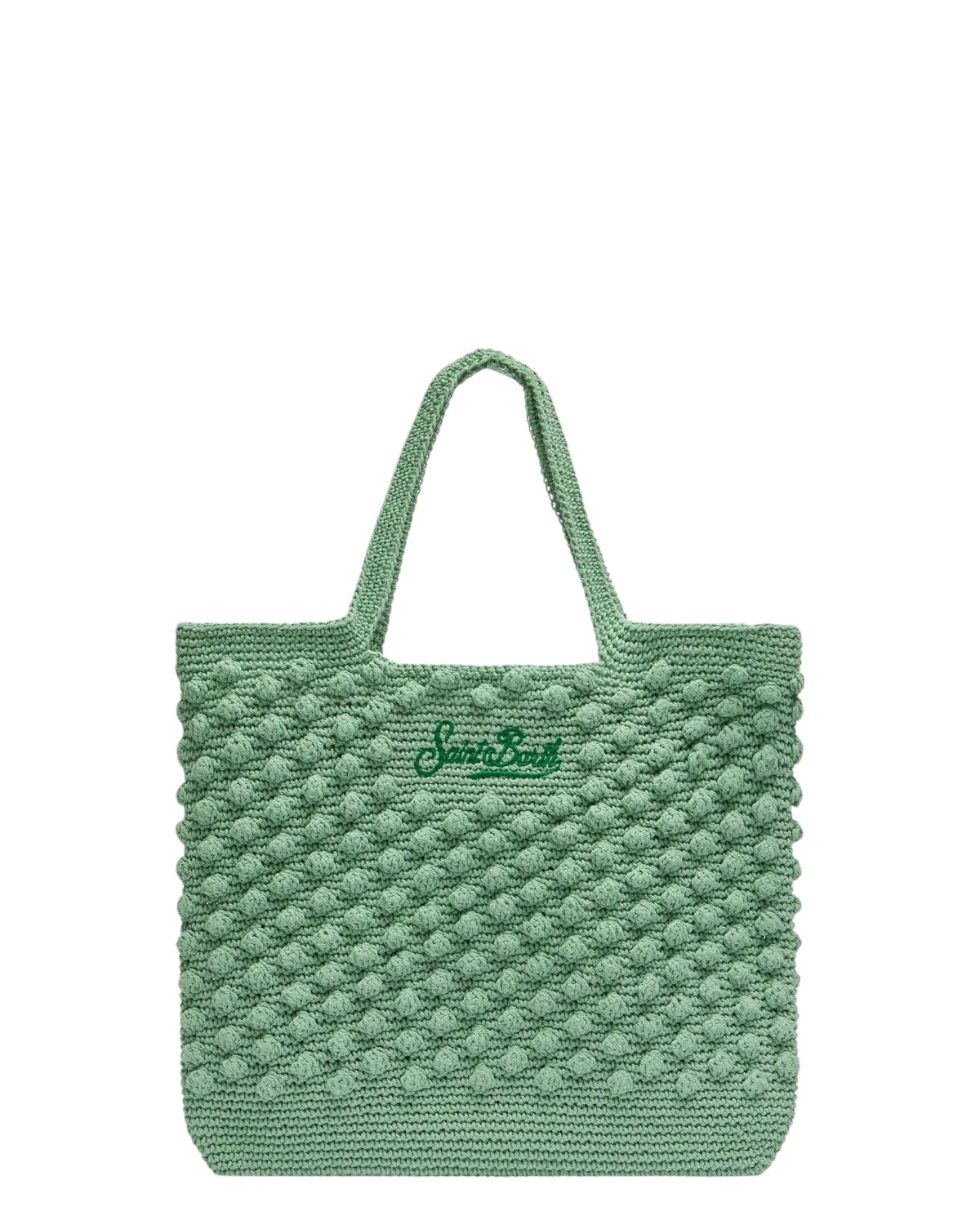 Borsa all'uncinetto verde salvia-Mc2 Saint Barth-Borse a spalla-Vittorio Citro Boutique