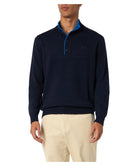 Maglione Polo Dorian in Cashmere Misto Blu Navy-Mc2 Saint Barth-Maglieria-Vittorio Citro Boutique