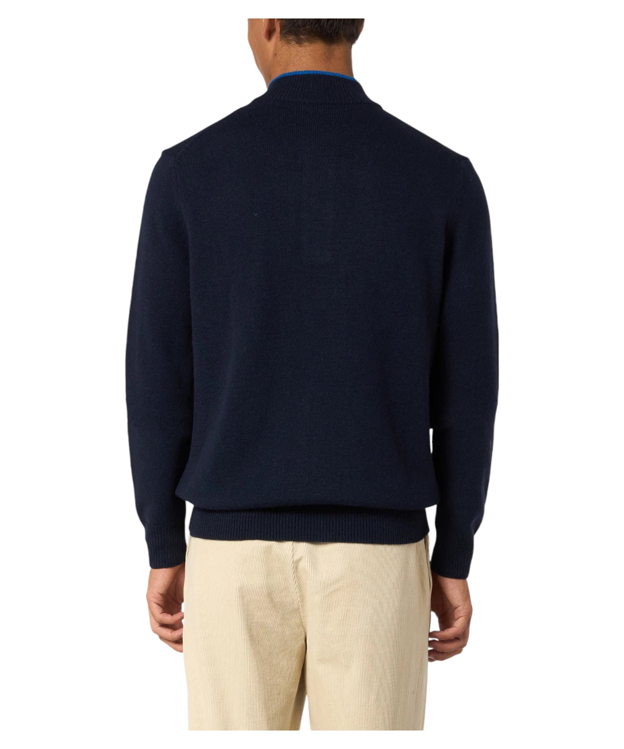 Maglione Polo Dorian in Cashmere Misto Blu Navy-Mc2 Saint Barth-Maglieria-Vittorio Citro Boutique