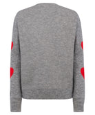 Maglione Grigio New Queen con Ricamo "Kissene Frega" e Motivo Cuore-Mc2 Saint Barth-Maglieria-Vittorio Citro Boutique