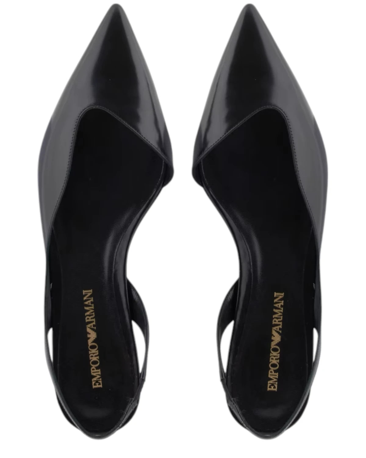 Décolleté Slingback in Pelle Spazzolata con Tacco Basso-Scarpe con tacco-Emporio Armani-Vittorio Citro Boutique