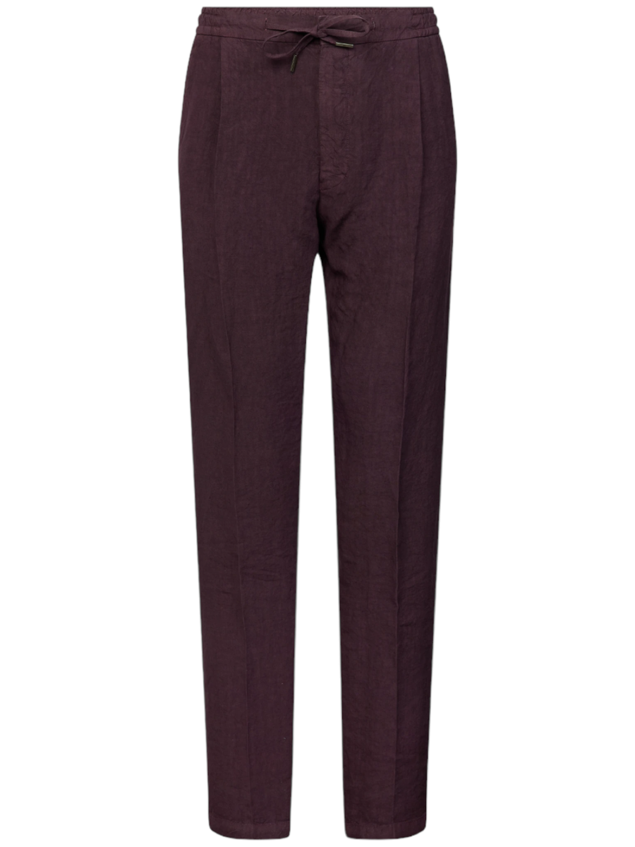 Pantaloni loose fit in lino con pinces-Lardini-Pantaloni-Vittorio Citro Boutique