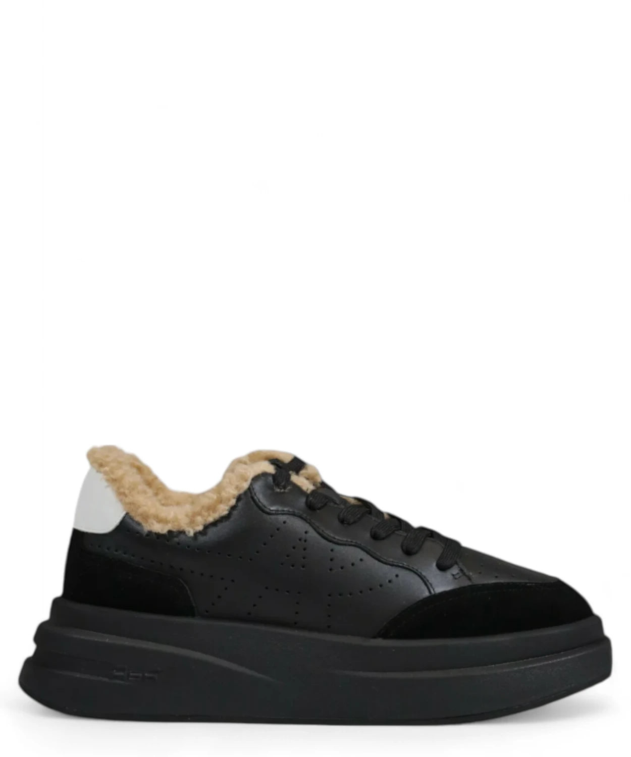 Sneakers Impuls Fur Nere con Suola Rialzata-ASH-Sneakers-Vittorio Citro Boutique