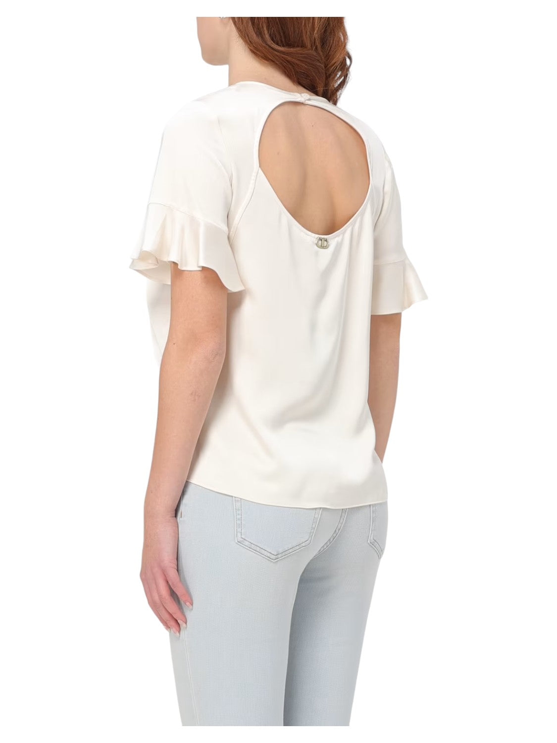 Blusa Donna in Viscosa con Cut Out-Twinset-T-shirt-Vittorio Citro Boutique