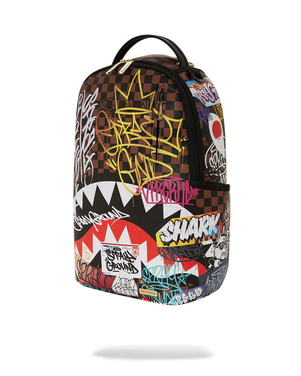 ZAINO SPRAYGROUND TAGGED UP SHARKS IN PARIS BACKPACK-Sprayground-Zaini-Vittorio Citro Boutique