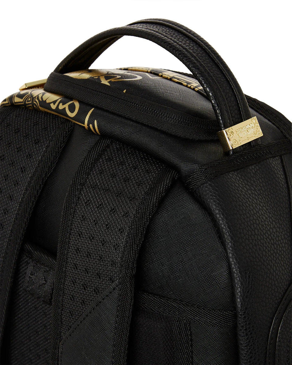 ZAINO SPRAYGROUND HALF GRAFF GOLD DLXSV BACKPACK DUFFLE NERO-Sprayground-Zaini-Vittorio Citro Boutique