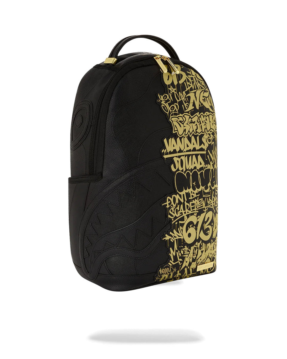 ZAINO SPRAYGROUND HALF GRAFF GOLD DLXSV BACKPACK DUFFLE NERO-Sprayground-Zaini-Vittorio Citro Boutique