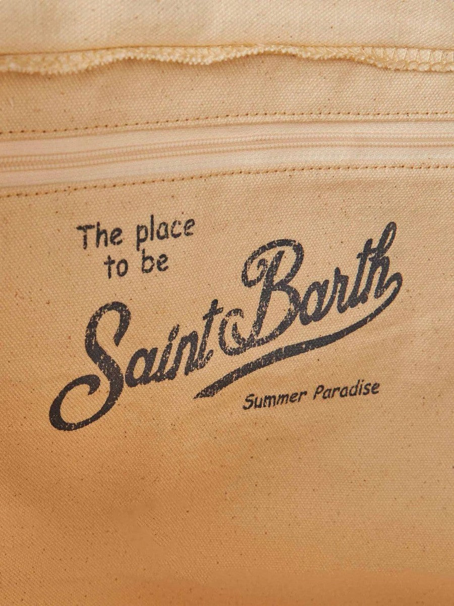 Borsa Vanity in canvas con stampa angeli | FIORUCCI SPECIAL EDITION-Mc2 Saint Barth-Borse a mano-Vittorio Citro Boutique