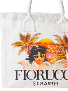 Borsa Vanity in canvas con stampa angeli | FIORUCCI SPECIAL EDITION-Mc2 Saint Barth-Borse a mano-Vittorio Citro Boutique