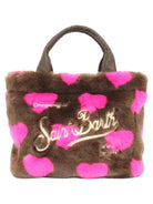 Borsa a mano furry stampa cuori con tracolla-Mc2 Saint Barth-Borse a mano-Vittorio Citro Boutique