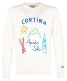 Maglione Heron Bianco con Ricamo "Cortina"-Mc2 Saint Barth-Maglieria-Vittorio Citro Boutique