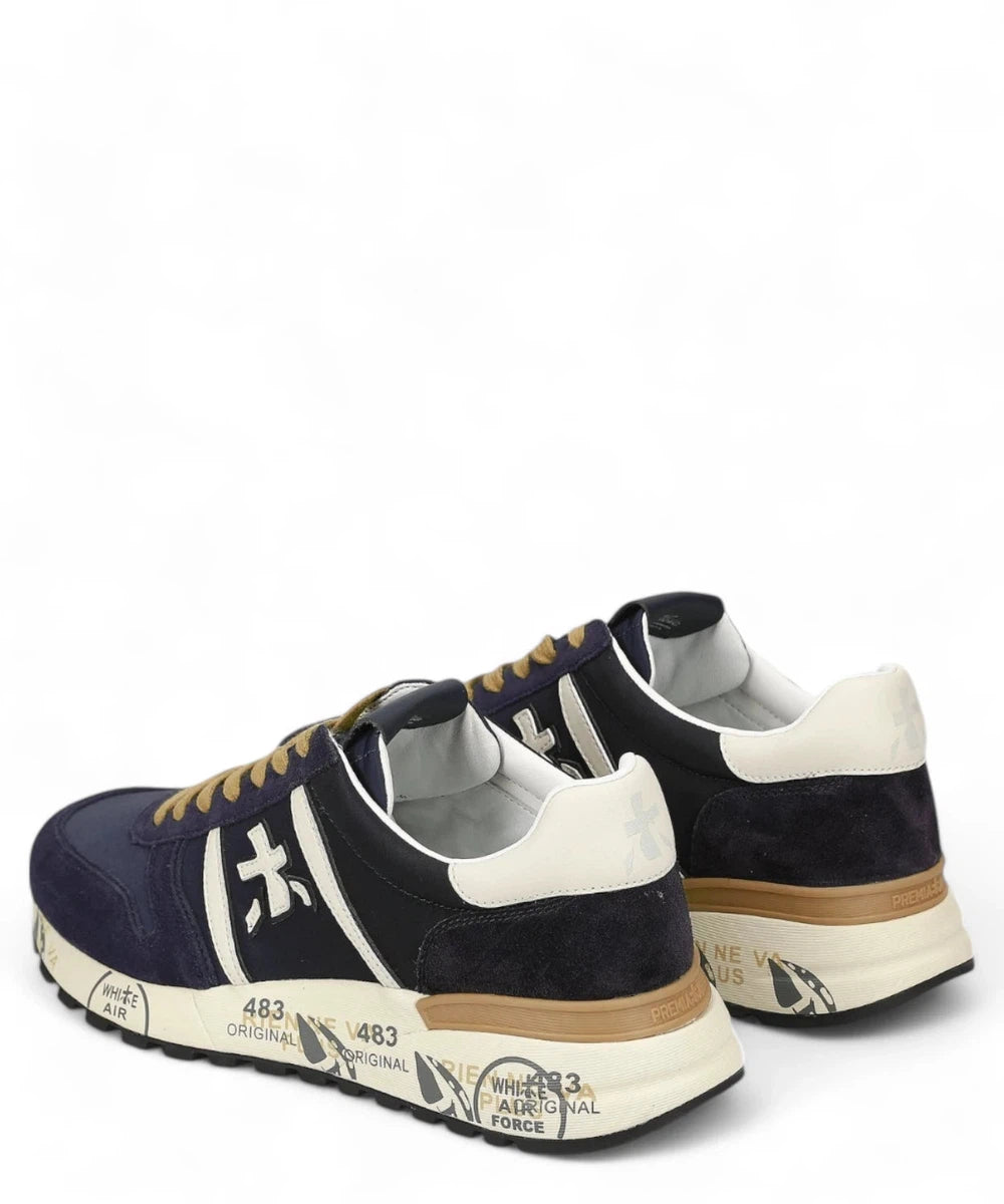 Sneakers Lander 6904 in Pelle Scamosciata Blu e Nylon-Premiata-Sneakers-Vittorio Citro Boutique