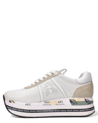 Sneakers BETH 5603 Platform in Pelle Bianca e Suede-Premiata-Sneakers-Vittorio Citro Boutique