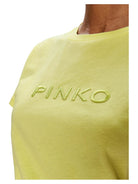 T-shirt in Cotone con Ricamo Logo-Pinko-T-shirt-Vittorio Citro Boutique