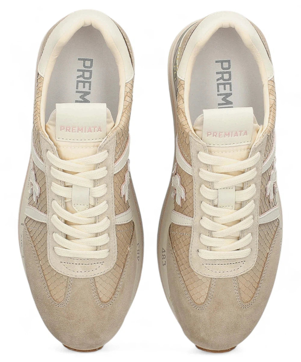 Sneakers Beth 7039 in Pelle Pitone e Camoscio-Premiata-Sneakers-Vittorio Citro Boutique