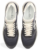 Sneakers MICK 7209 in Pelle e Tessuto Blu-Premiata-Sneakers-Vittorio Citro Boutique