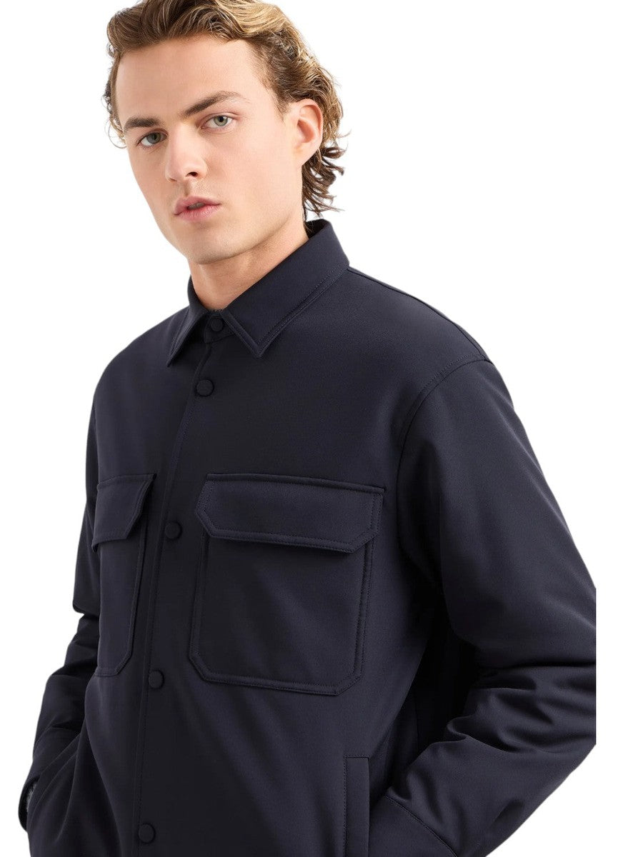 Giacca camicia comfort fit in nylon soft hand-Emporio Armani-Giacche-Vittorio Citro Boutique