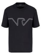 T-shirt in jersey heavy con ricamo logo a rilievo ASV-Emporio Armani-T-shirt-Vittorio Citro Boutique